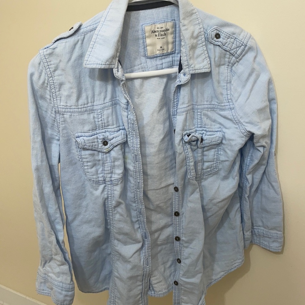 Blue button up